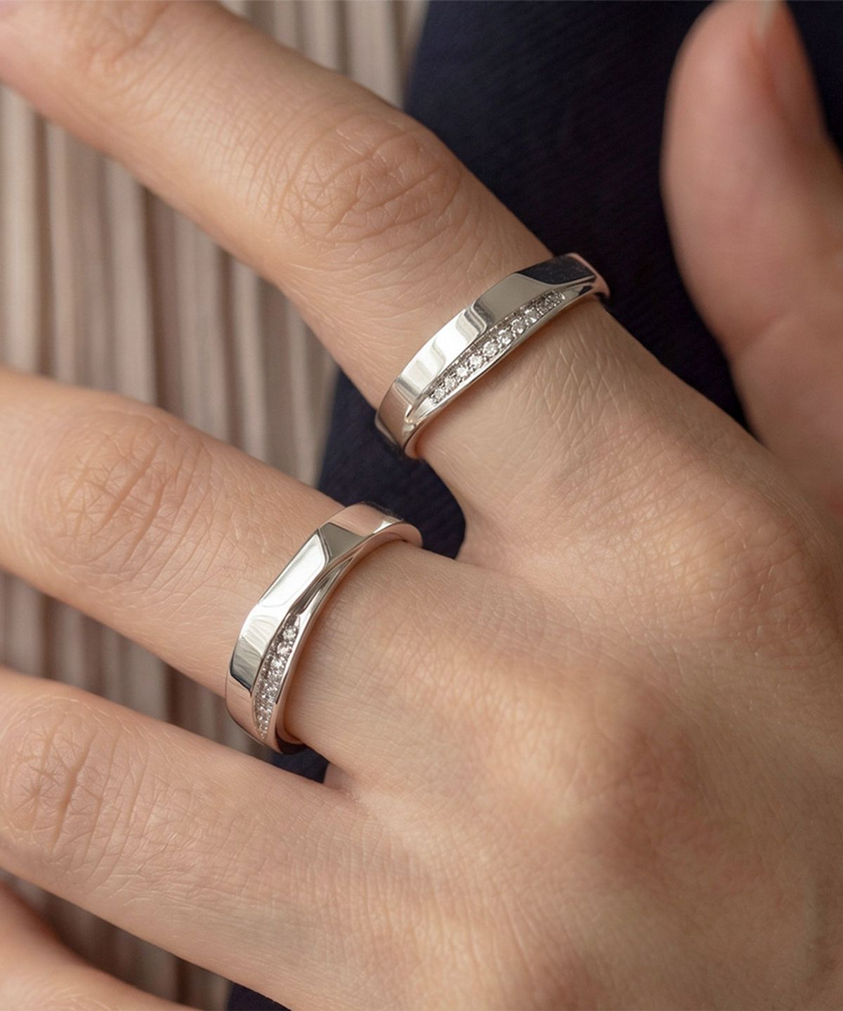 엘렌쥬얼리(HELENE JEWELRY) 실버 Silver 925 에일린 커플 링 은 반지