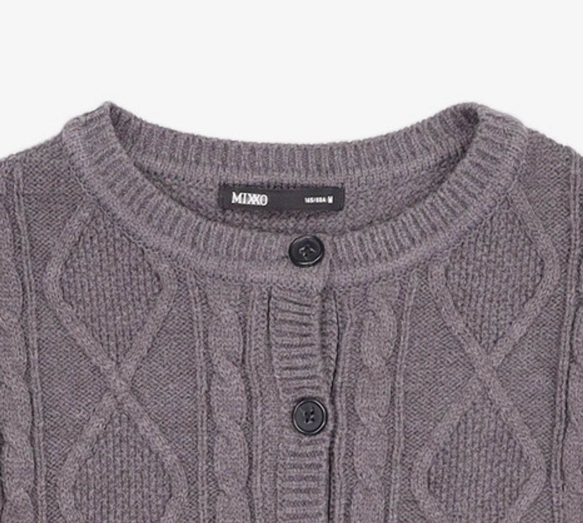 미쏘(MIXXO) 변형케이블 크롭 가디건_MIWCKDT56T M