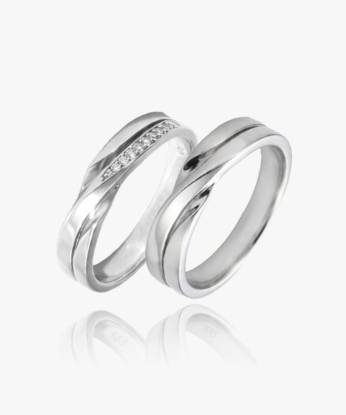 엘렌쥬얼리(HELENE JEWELRY) 실버 Silver 925 체리쉬 커플 링 은 반지