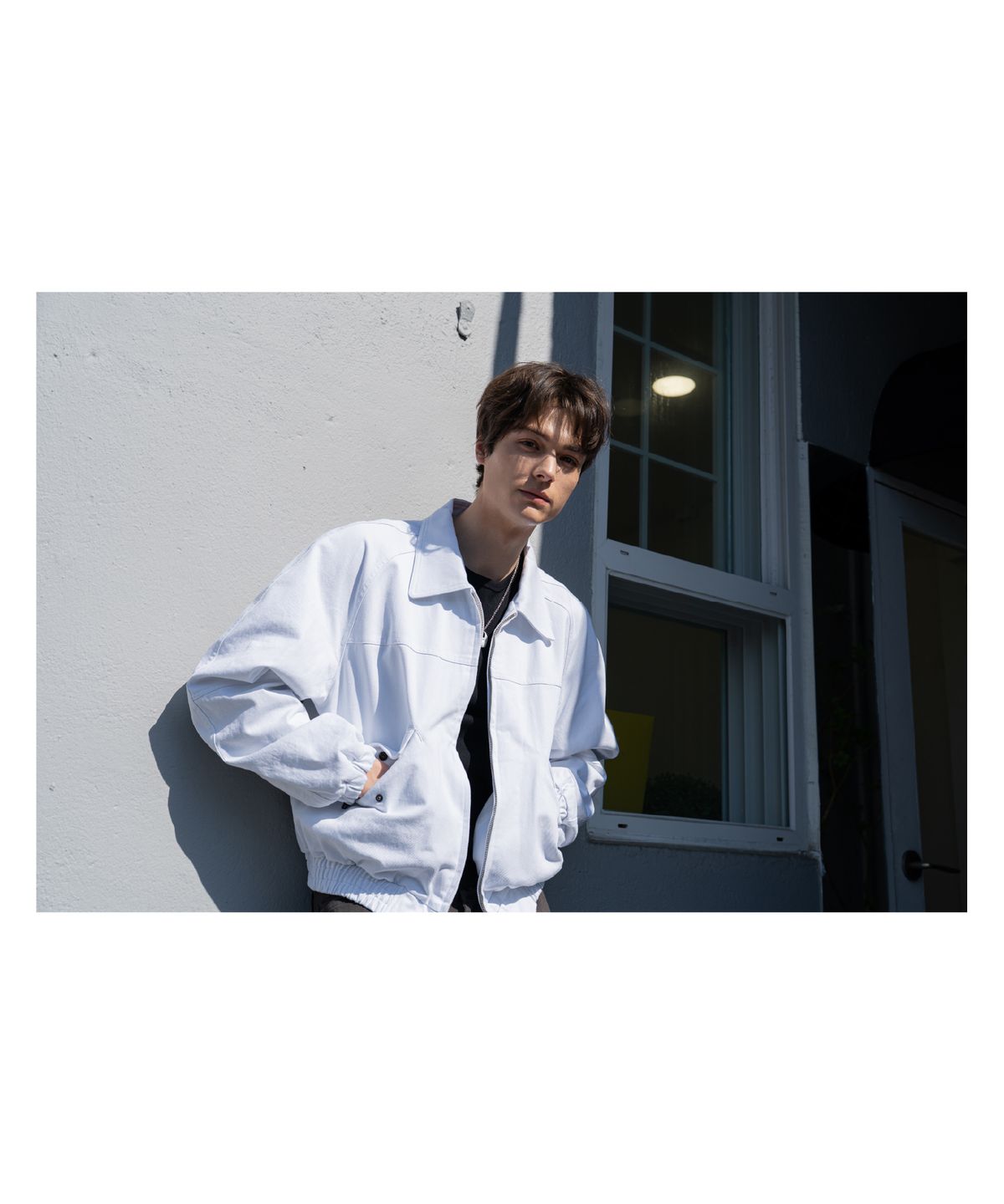 른넷(LEUNNET) 아스팔트 포엠 데님 자켓(Asphalt Poem Denim Jacket) / Pure White