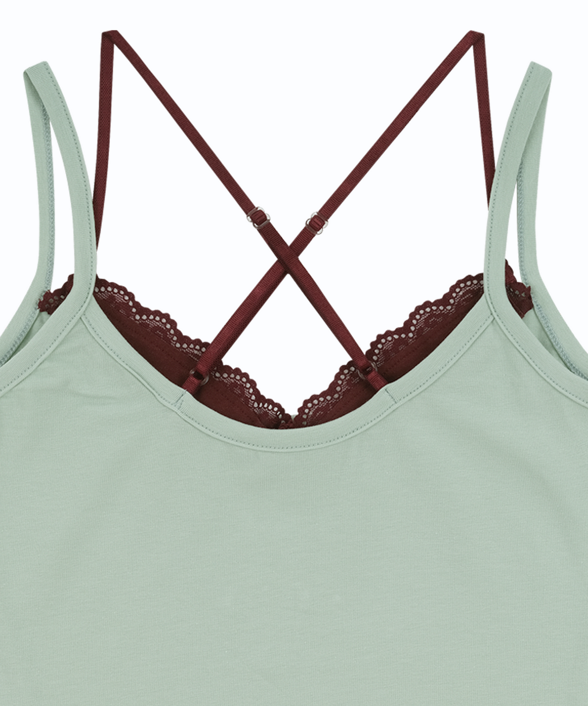 카시코(KASHIKO) Nessa Lace Top Mint-Wine