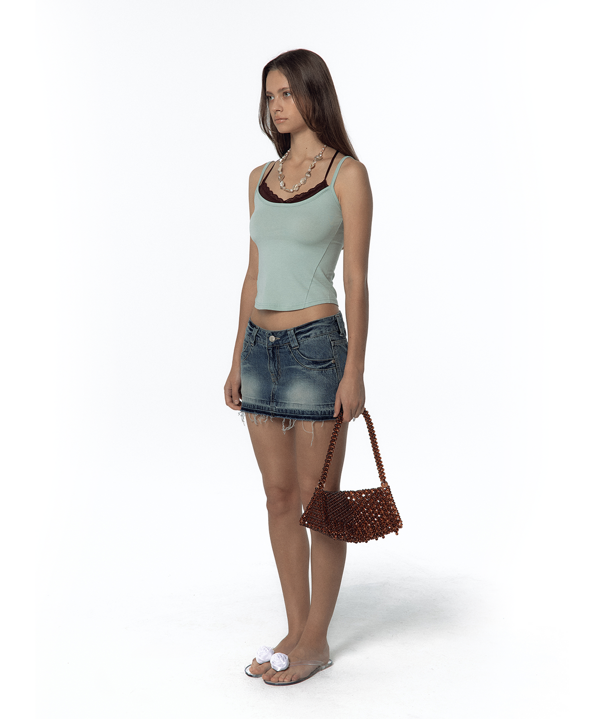 카시코(KASHIKO) Nessa Lace Top Mint-Wine