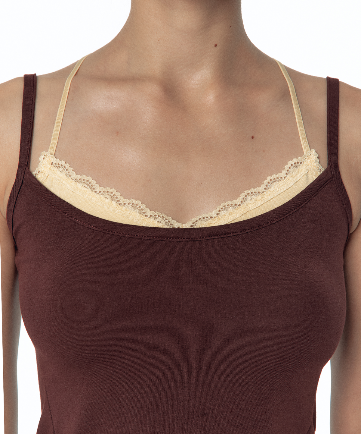 카시코(KASHIKO) Nessa Lace Top Wine-Yellow
