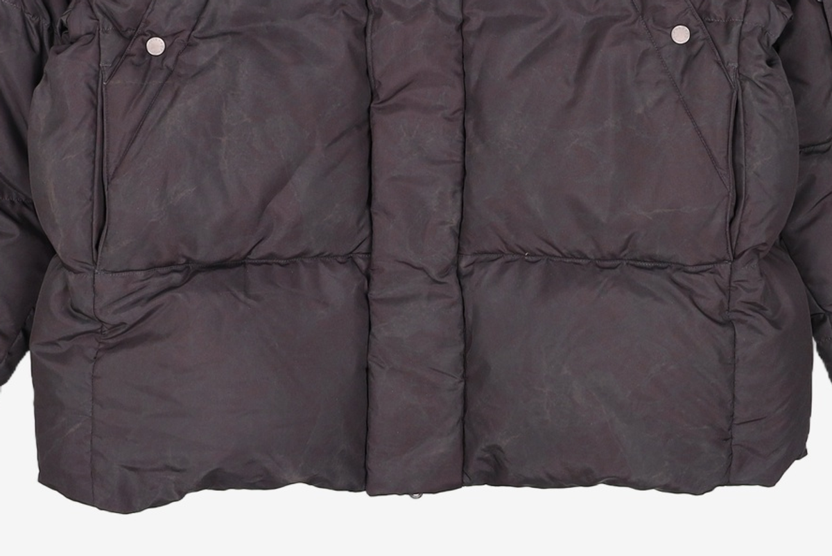 애드오프(ADDOFF) MOLDY DYED PUFFER JACKET BLACK L