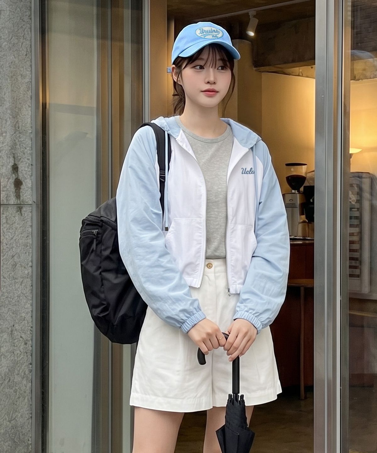 유씨엘에이(UCLA) 여성  UCLA 래글런 바람막이 점퍼(UC5UJC1)