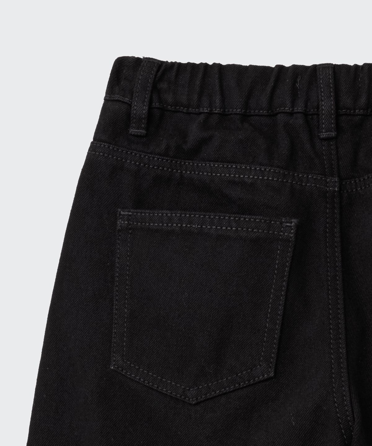 무신사 스탠다드 키즈(MUSINSA STANDARD KIDS) 커브드 데님 팬츠 [블랙]