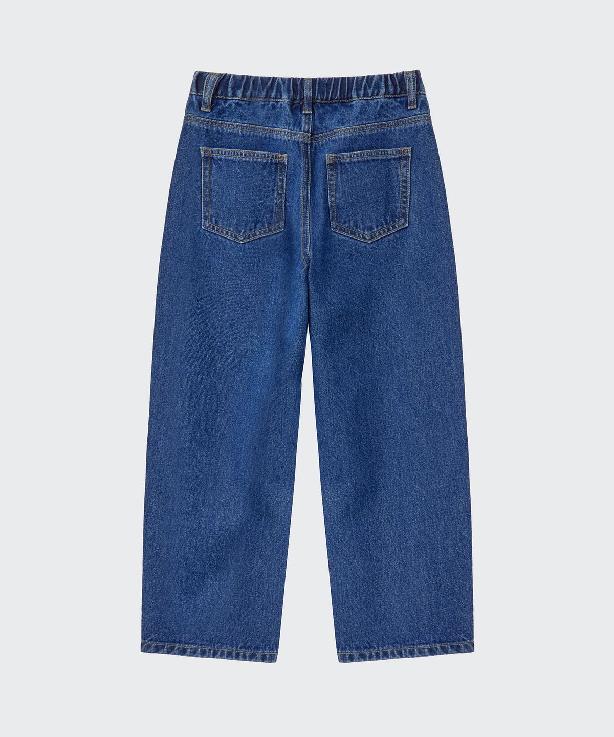 무신사 스탠다드 키즈(MUSINSA STANDARD KIDS) 커브드 데님 팬츠 [미디엄 인디고]