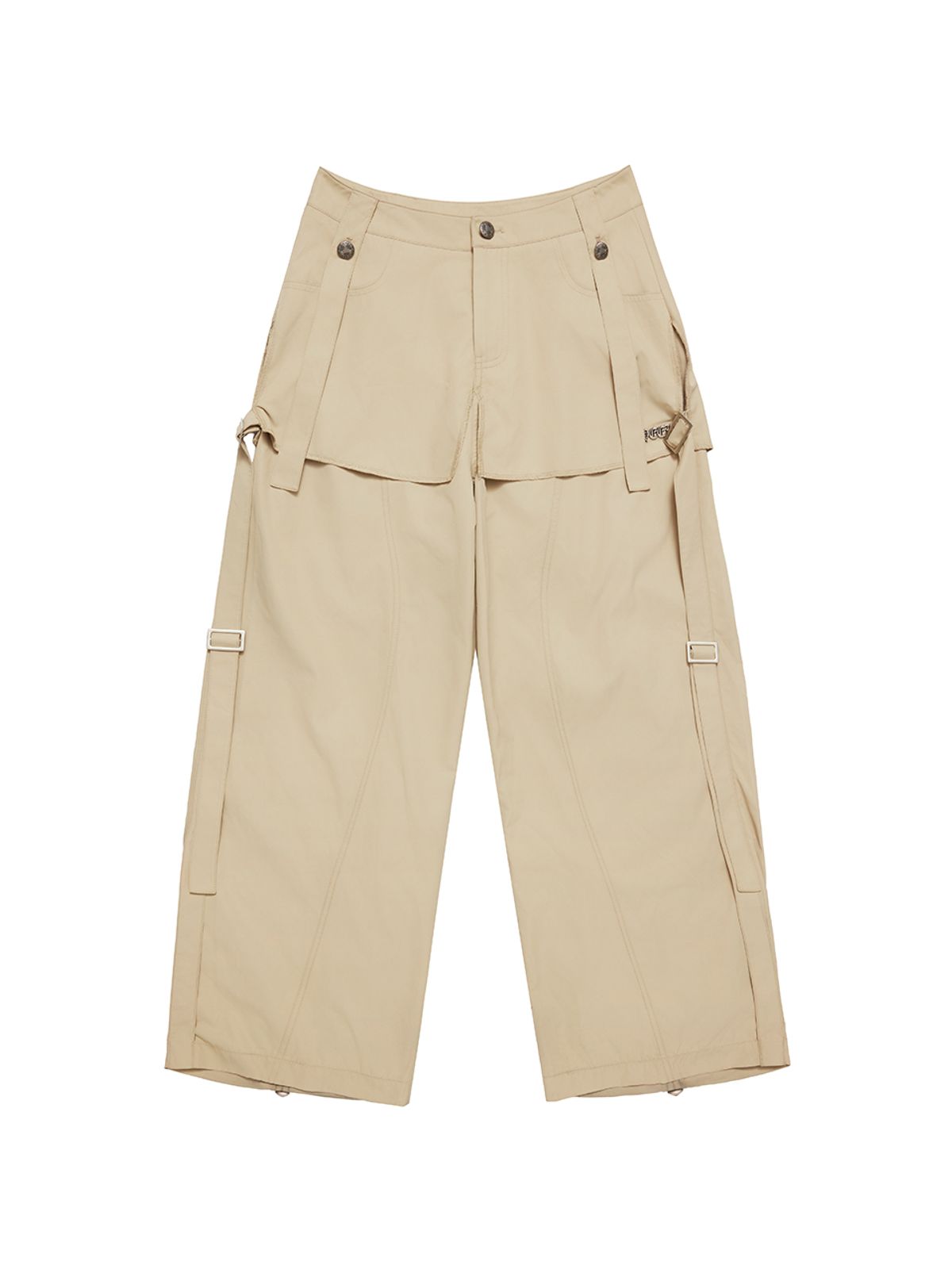 와이이이엘(YEEL) SKIRT LAYERED WIDE PANTS BEIGE