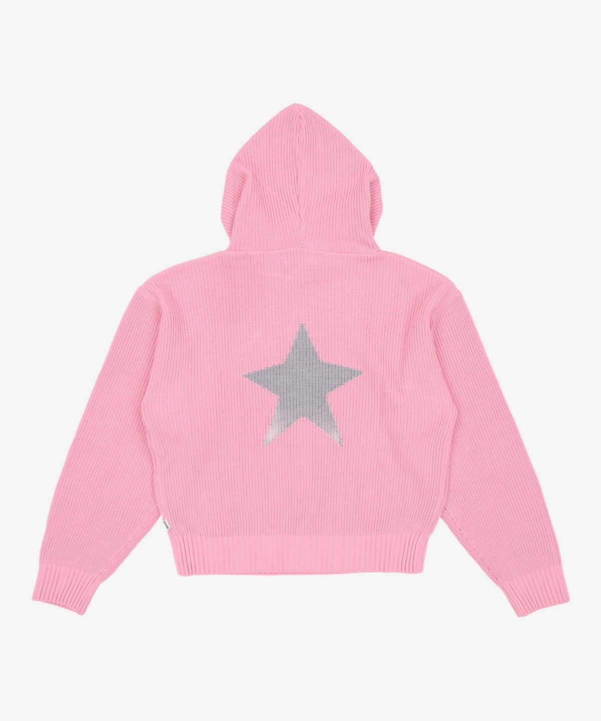 유희(YOUHEE) STAR KNIT HOODIE PINK FREE
