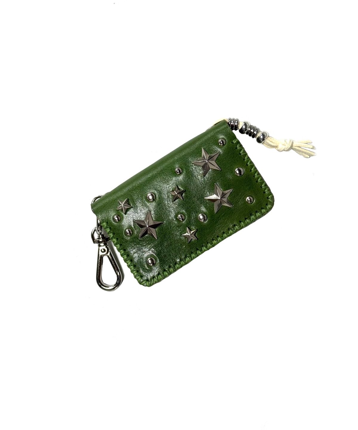 페이즈(FAZE) X CARD WALLET - GREEN 4STUDS TYPE