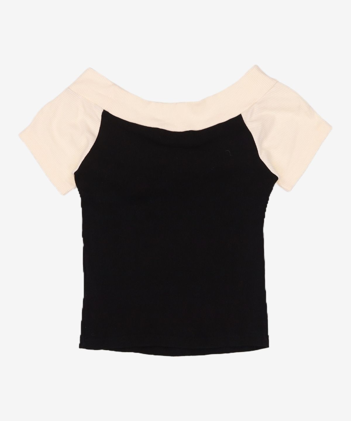 콤 스튜디오(COMBSTUDIO) CO OFF SHOULDER HALF JERSEY TOP_NAVY S