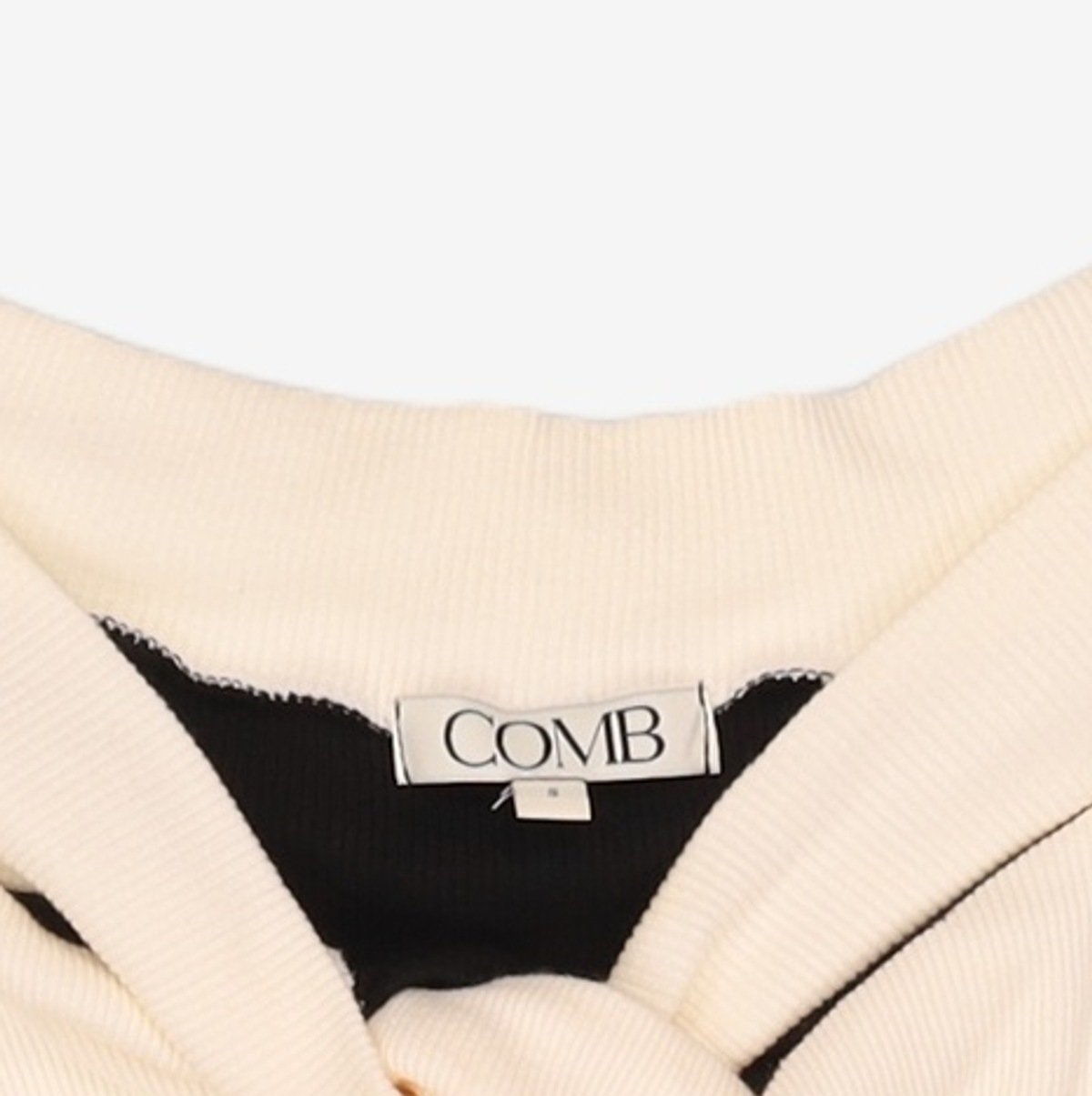 콤 스튜디오(COMBSTUDIO) CO OFF SHOULDER HALF JERSEY TOP_NAVY S