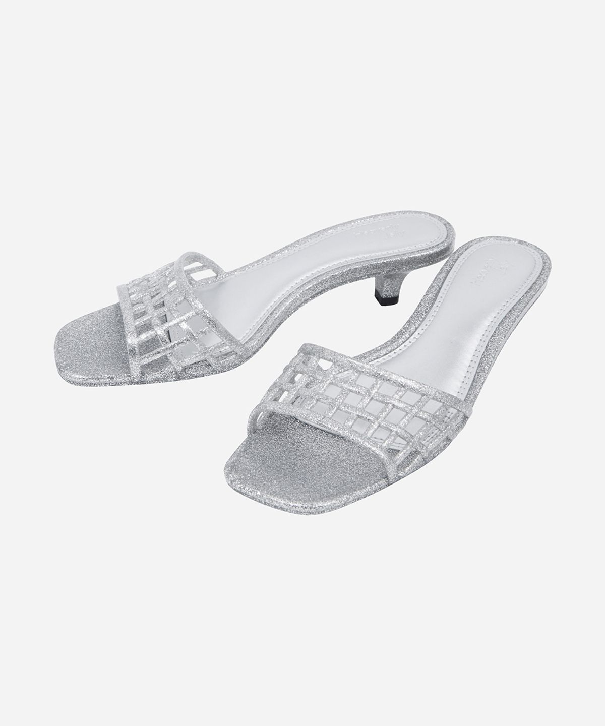 헤븐리젤리(HEAVENLY JELLY) Classic Mule Glitter Silver