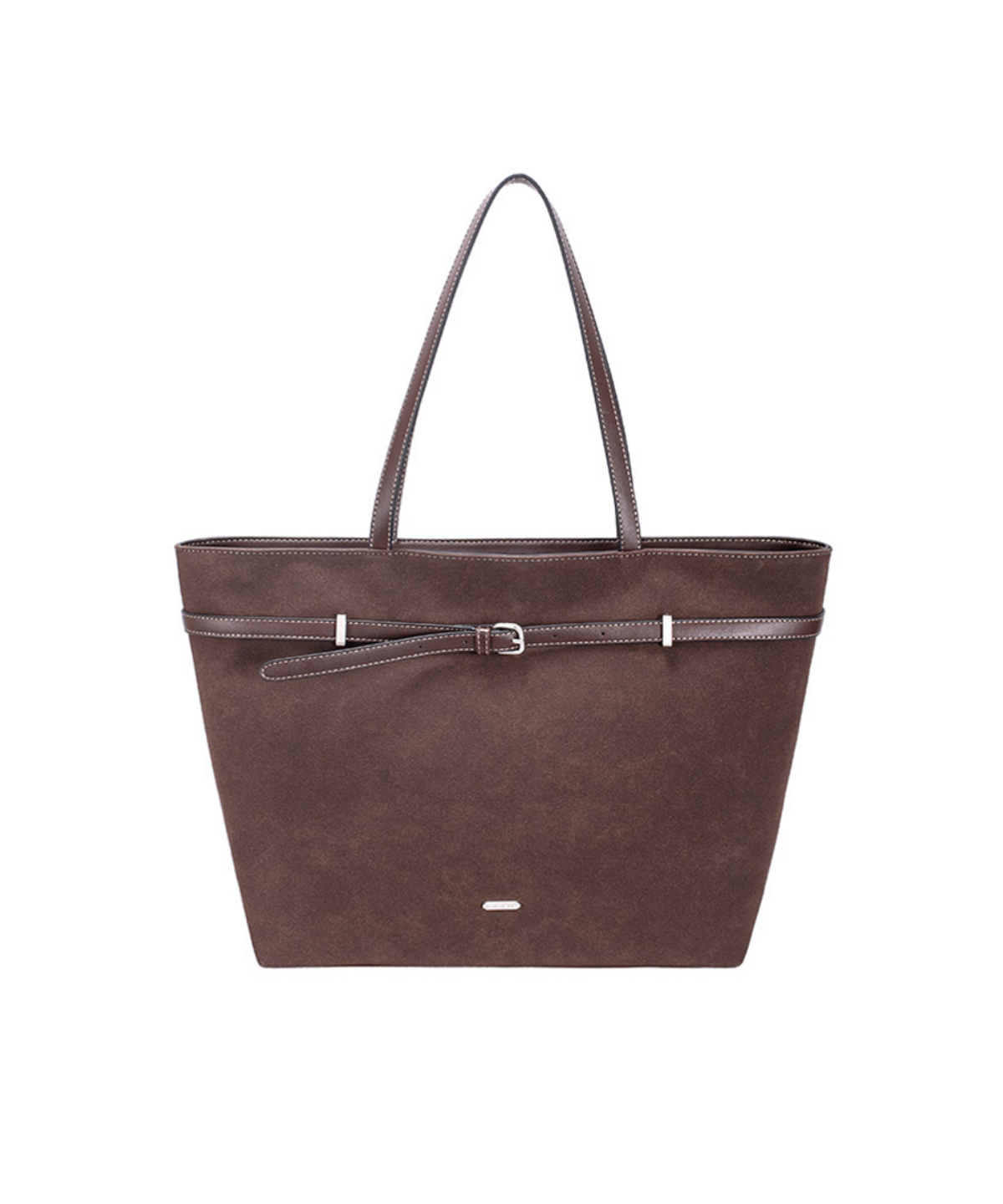 데이비드 존스(DAVID JONES) 바스티유 벨티드 쇼퍼 숄더 스웨이드 백_Apricot tan (CM8461)