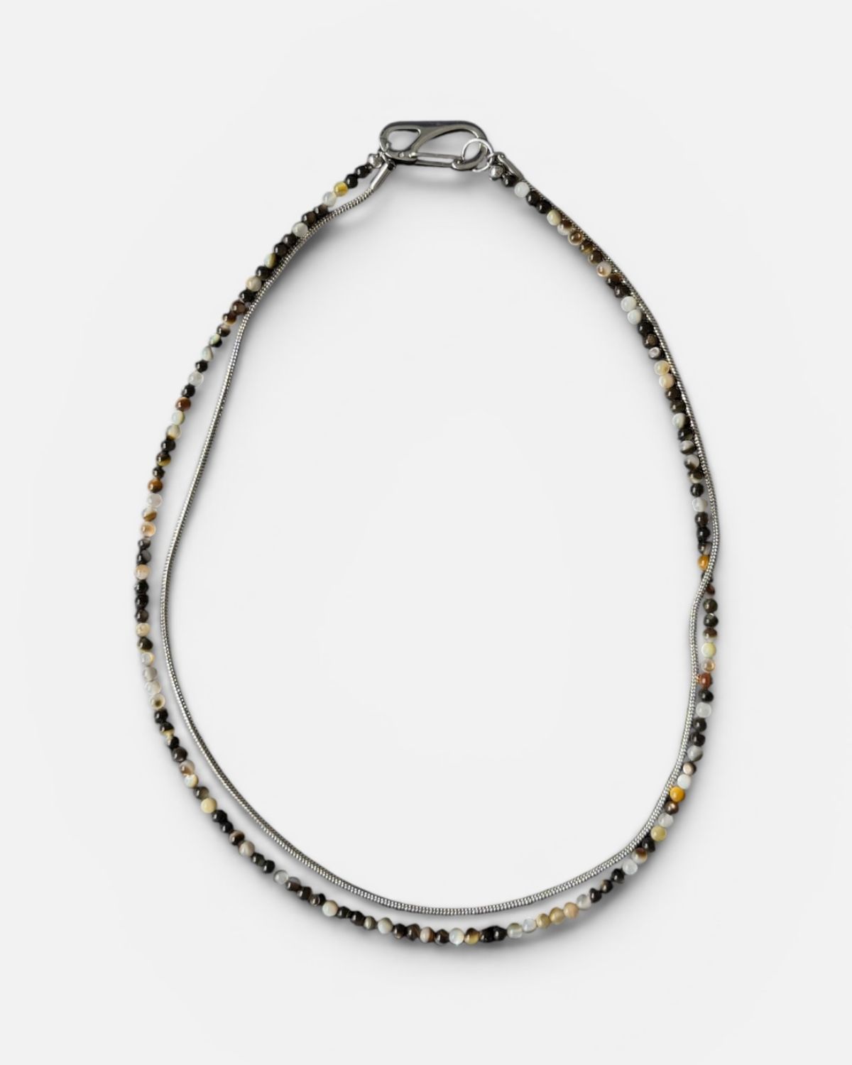 셉텐벌5(SEPTEMBER5) GEMSTONE LAYERED CHAIN NECKLACE