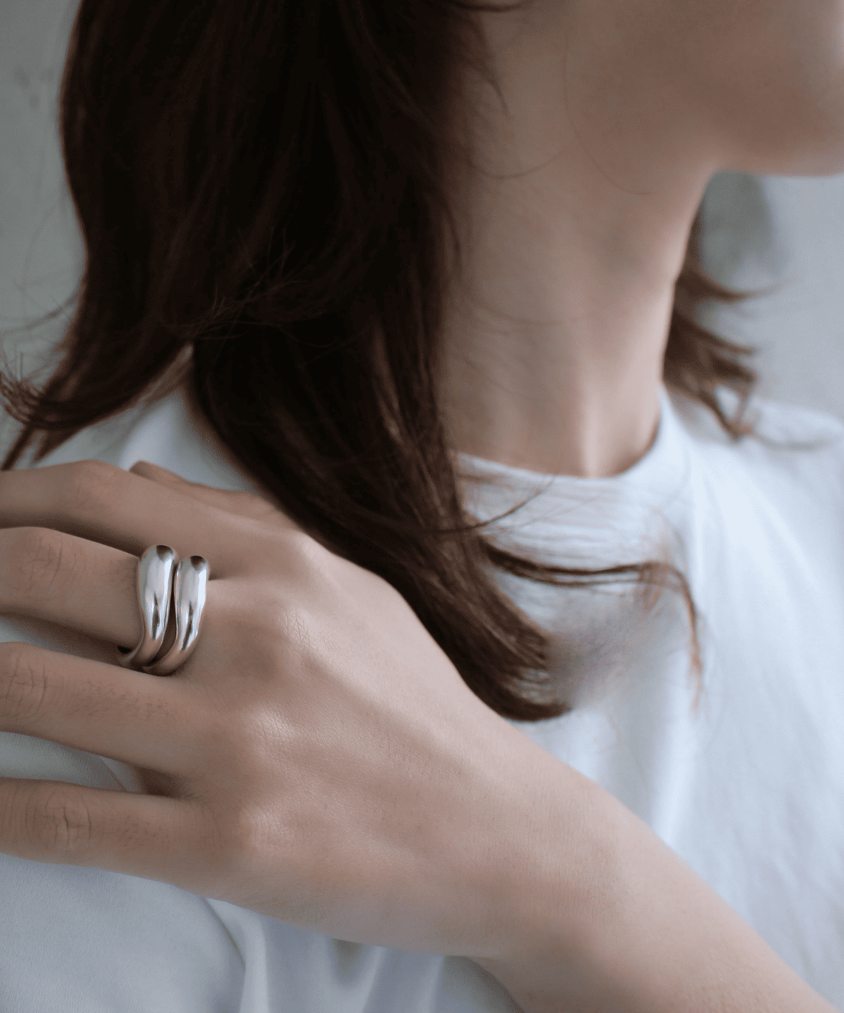 초록(CHOROCK) A RING (GLOSSY-SILVER)