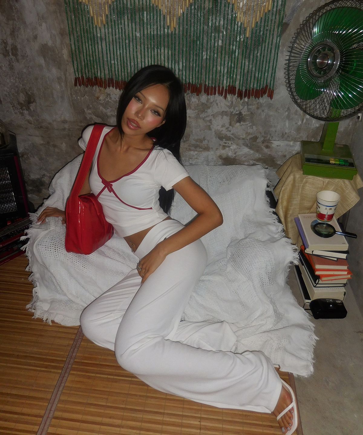 베이크먼데이(BAKEDMONDAY) [White] Bake Slim pants