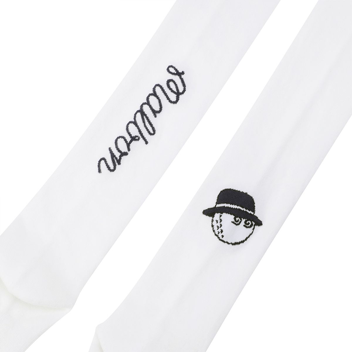 말본 골프(MALBON GOLF) 여성 언발란스 로고 니삭스 OFF WHITE (WOMAN)