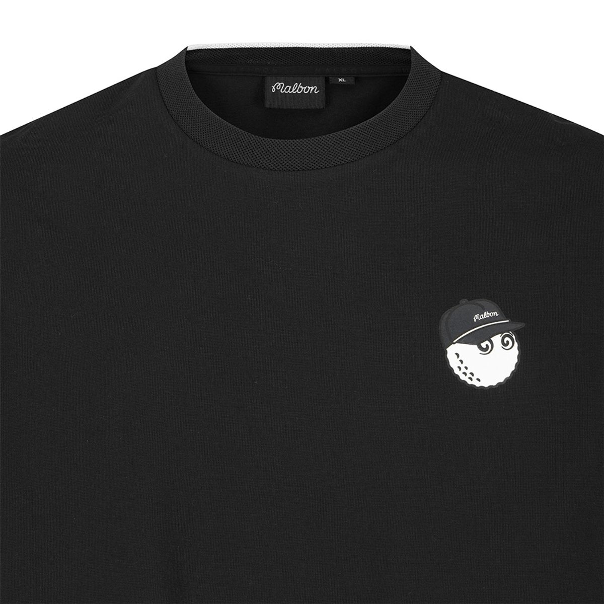 말본 골프(MALBON GOLF) 버킷 쿠바 유니 라운드 티셔츠 BLACK