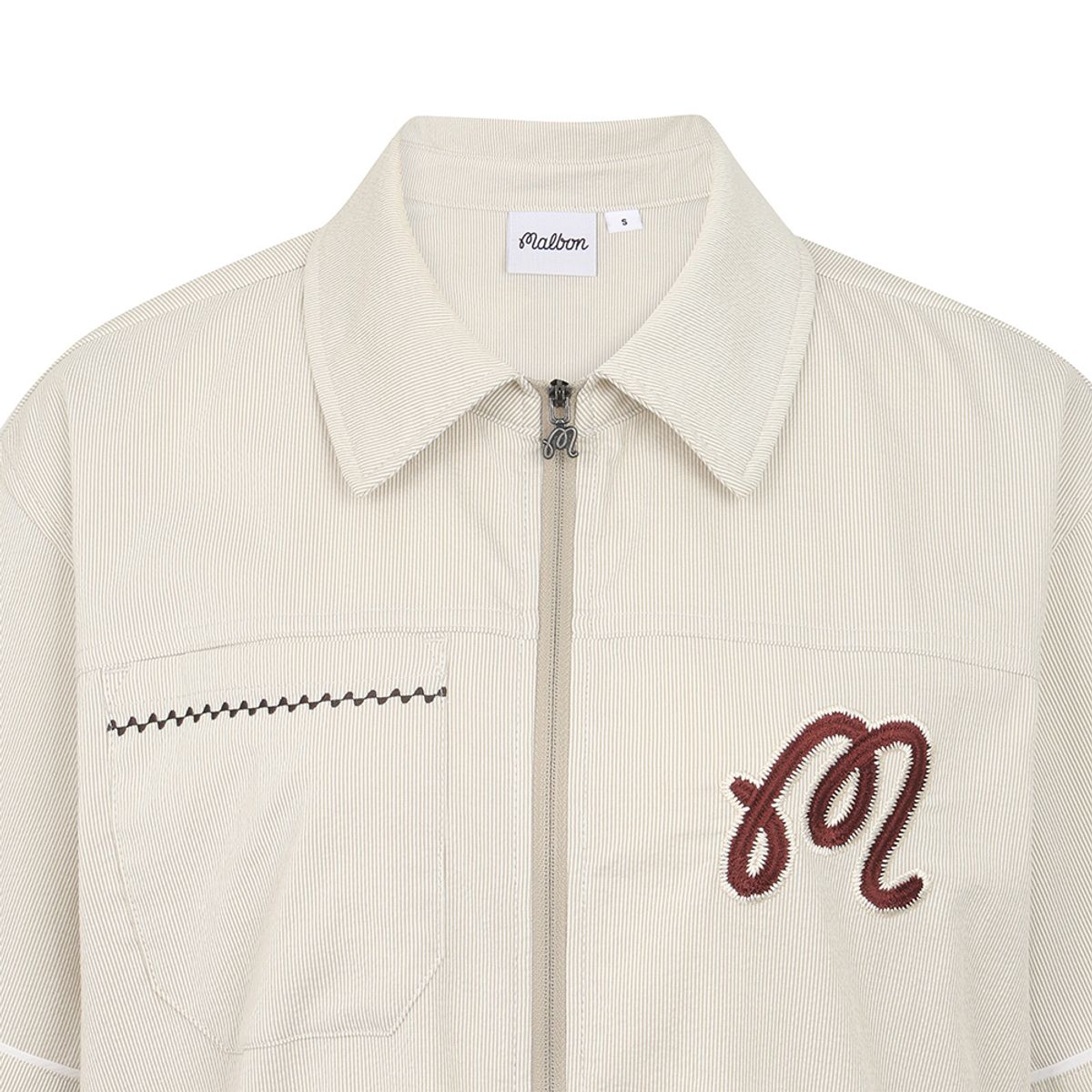 말본 골프(MALBON GOLF) 스트라이프 시어서커 점프스투 BEIGE (WOMAN)