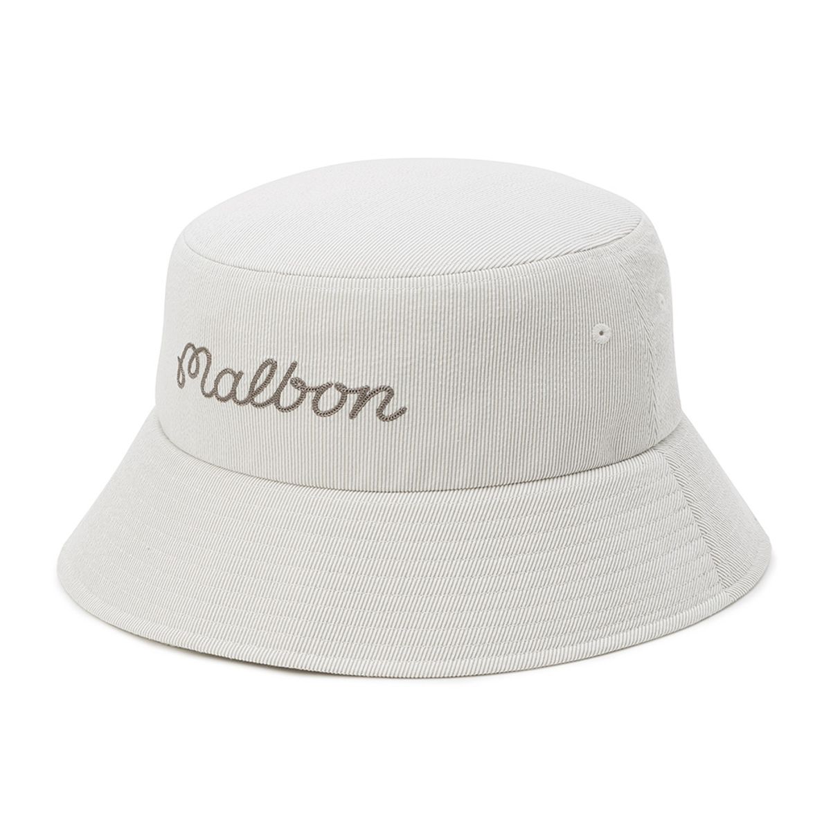 말본 골프(MALBON GOLF) 스트라이프 시어서커 버킷햇 BEIGE