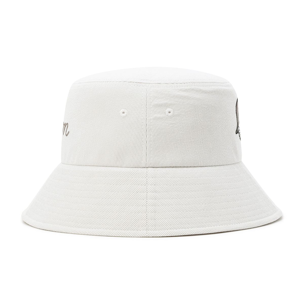 말본 골프(MALBON GOLF) 스트라이프 시어서커 버킷햇 BEIGE