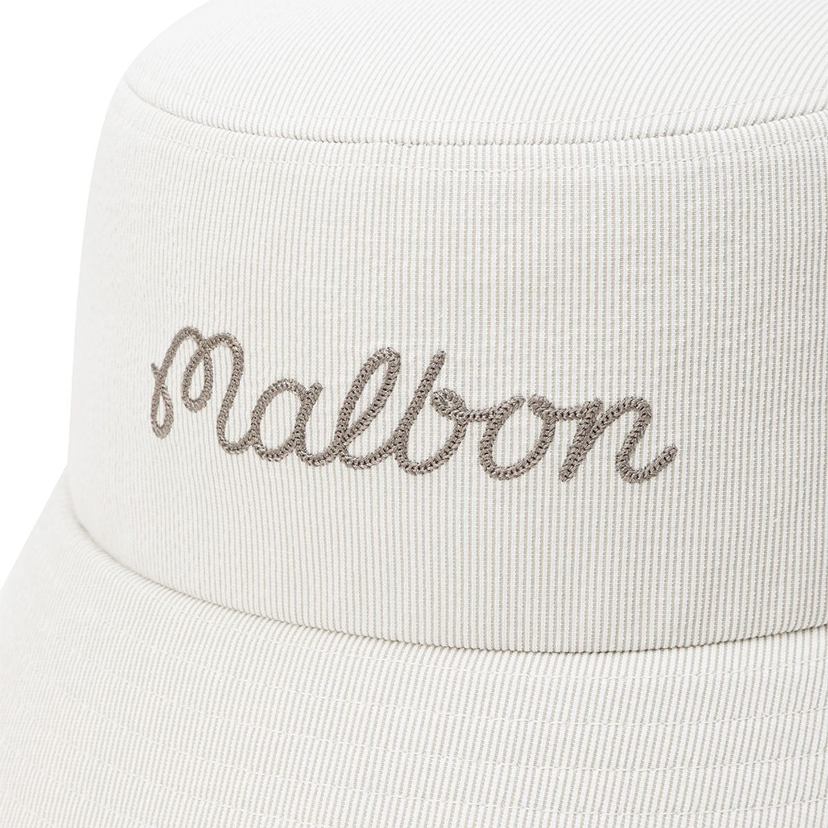 말본 골프(MALBON GOLF) 스트라이프 시어서커 버킷햇 BEIGE