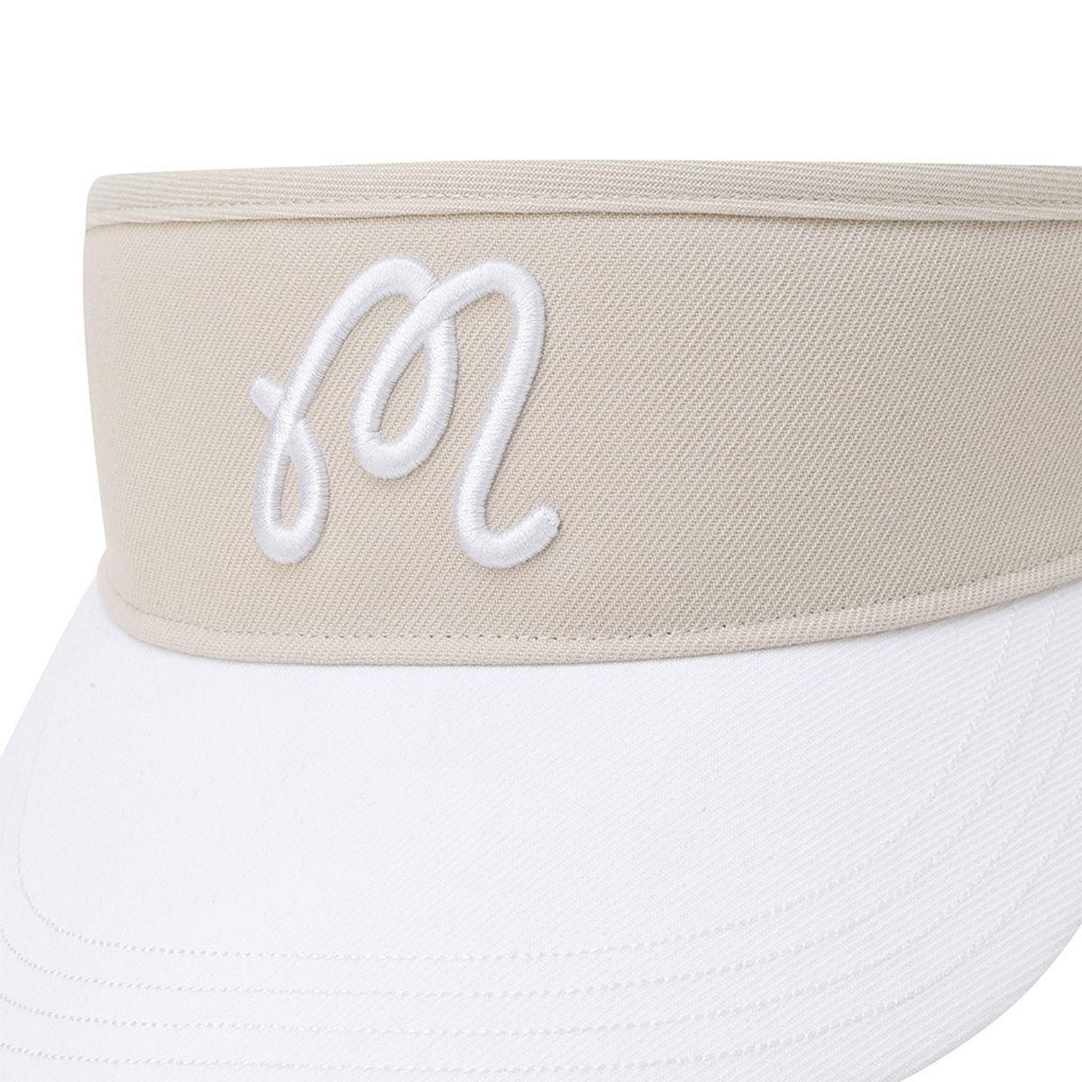 말본 골프(MALBON GOLF) M 포인트 컬러블럭 바이저 BEIGE