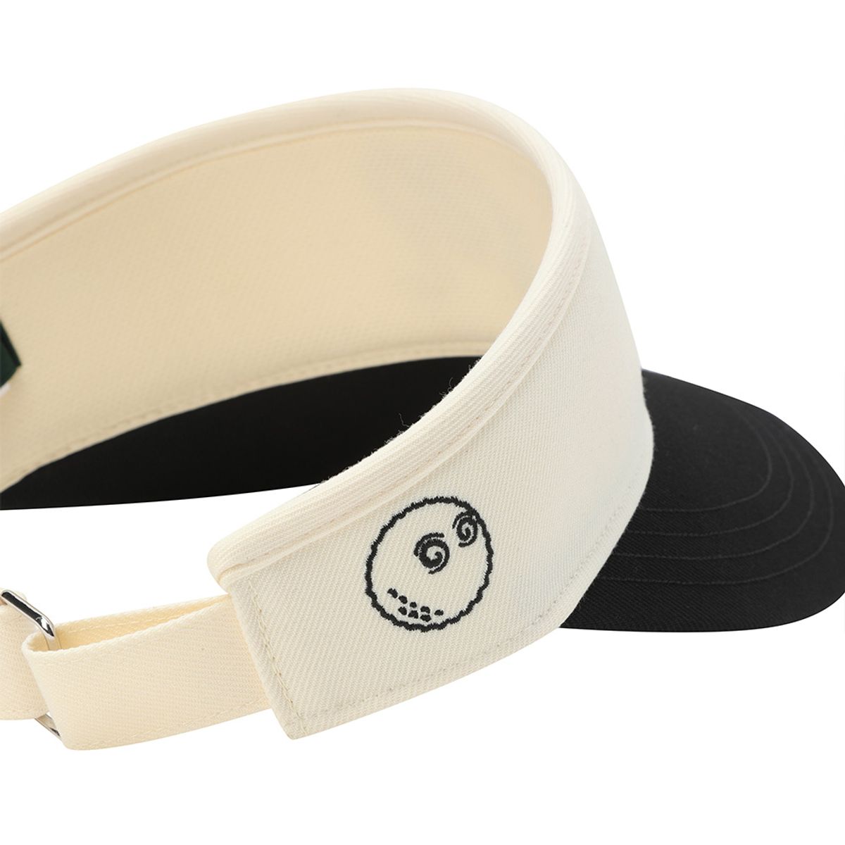 말본 골프(MALBON GOLF) M 포인트 컬러블럭 바이저 BLACK