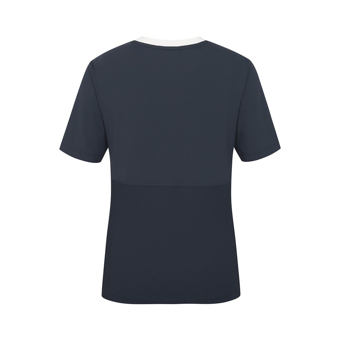 말본 골프(MALBON GOLF) 컬러드 넥 라운드 티셔츠 NAVY (WOMAN)