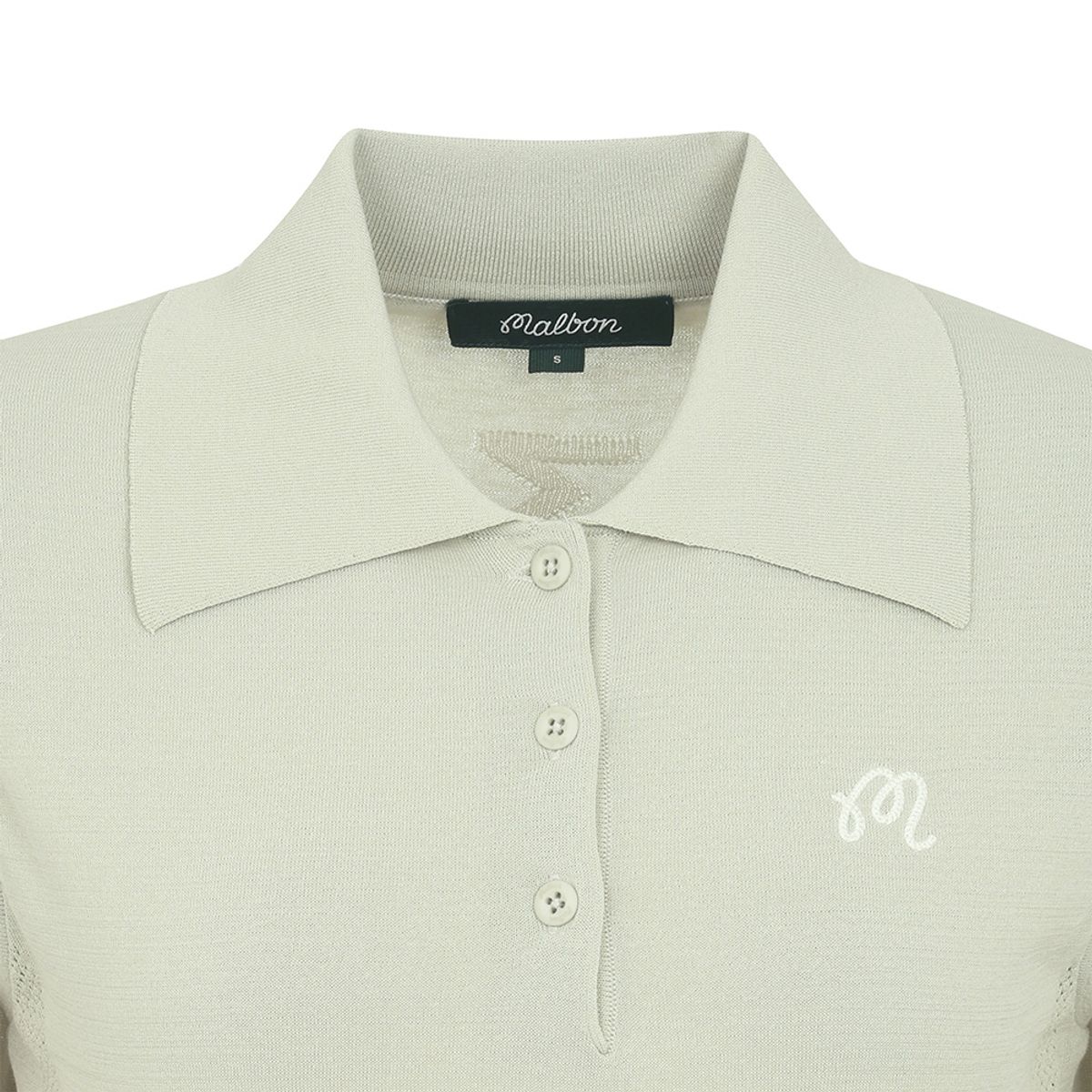말본 골프(MALBON GOLF) 카라 니트 슬리브리스 BEIGE (WOMAN)