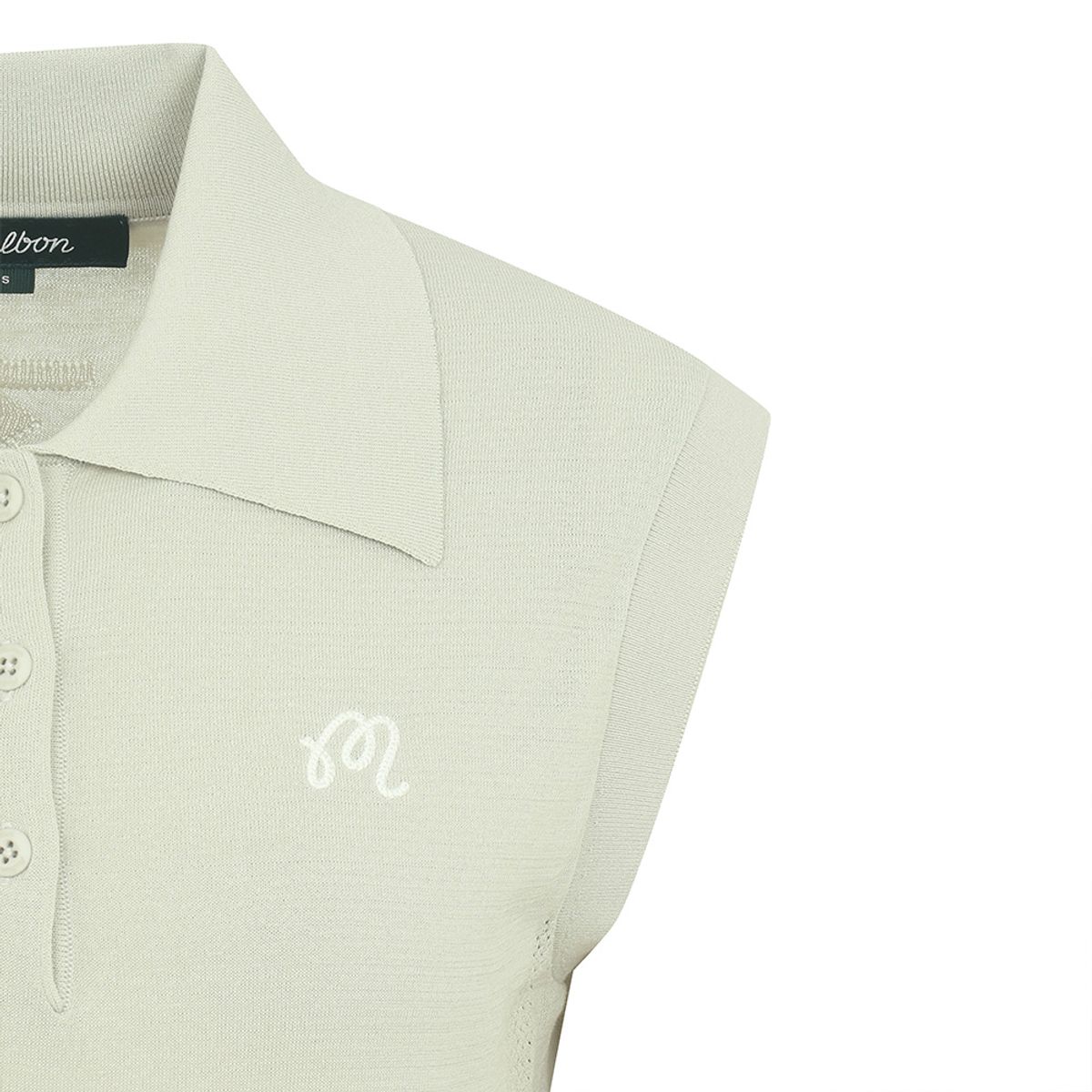 말본 골프(MALBON GOLF) 카라 니트 슬리브리스 BEIGE (WOMAN)
