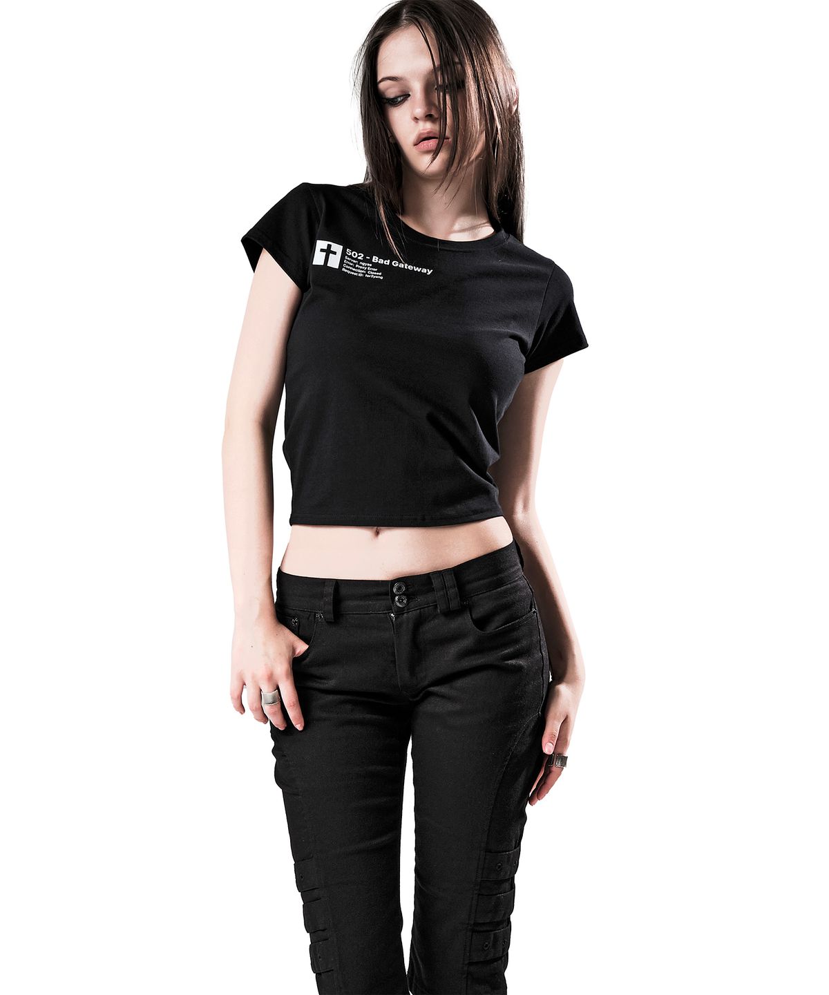 이양(EYANG) 502 ERROR T-SHIRT BLACK