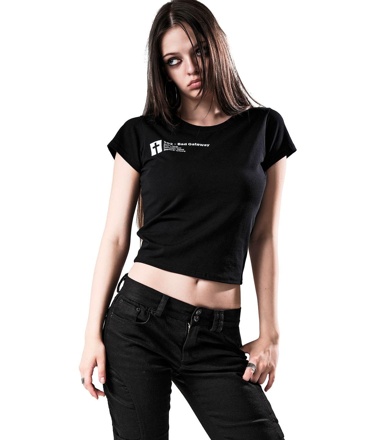 이양(EYANG) 502 ERROR T-SHIRT BLACK