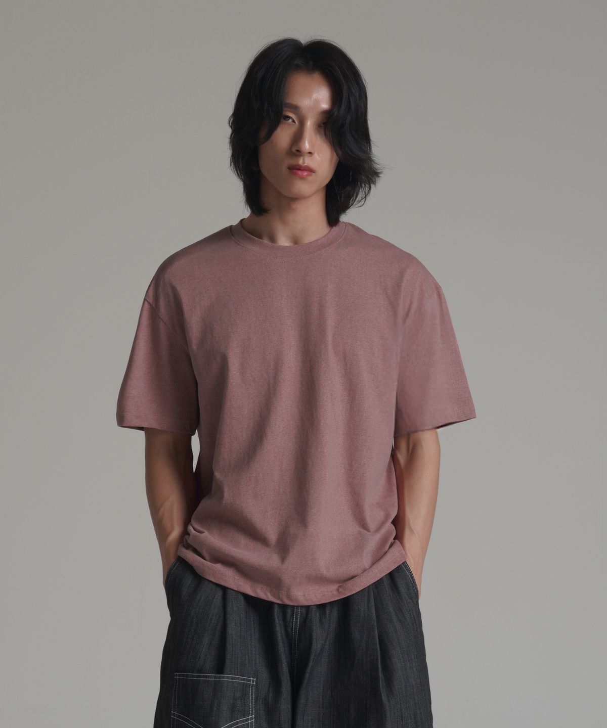노밍(NOMING) [2PACK] 루즈핏 크롭 피그먼트 숏 슬리브 (4COLOR)