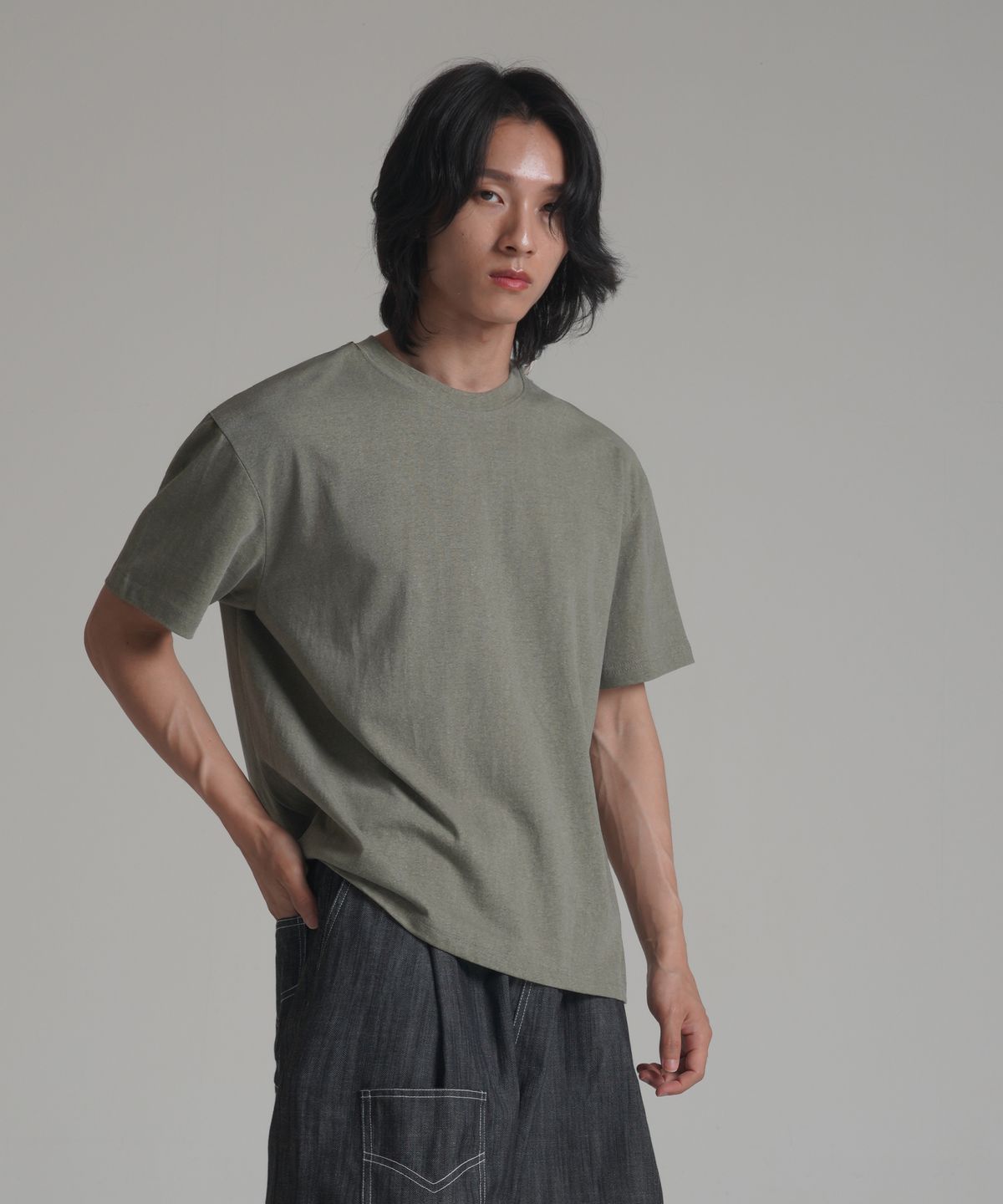 노밍(NOMING) [2PACK] 루즈핏 크롭 피그먼트 숏 슬리브 (4COLOR)