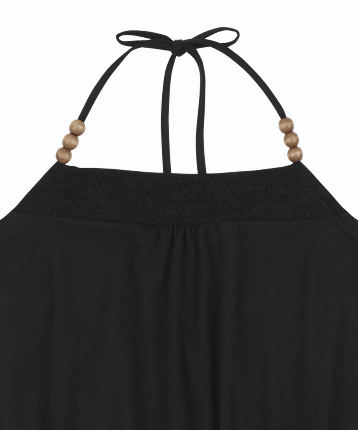 카시코(KASHIKO) Beadwork Halter Top Black