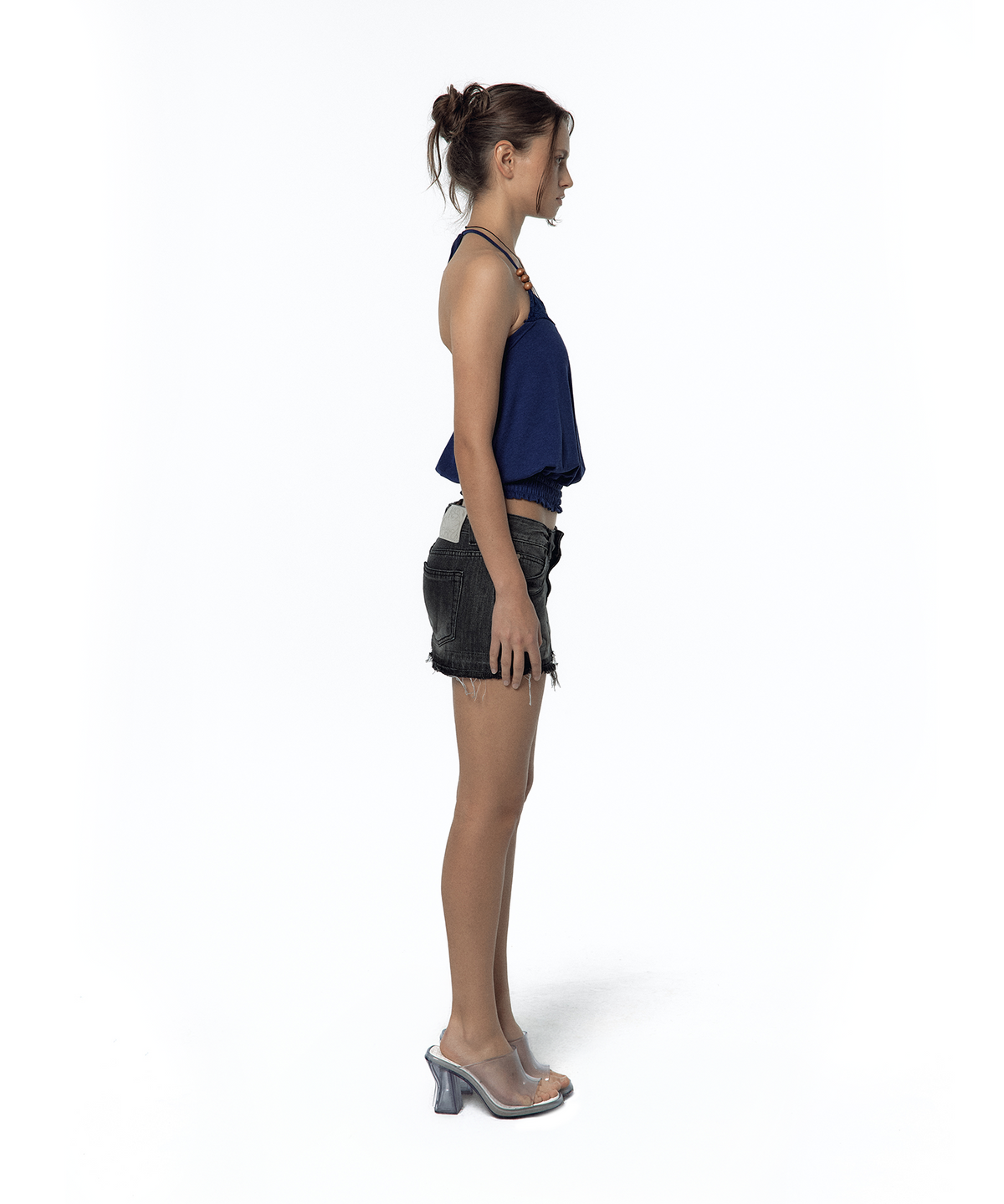 카시코(KASHIKO) Beadwork Halter Top Deep Blue