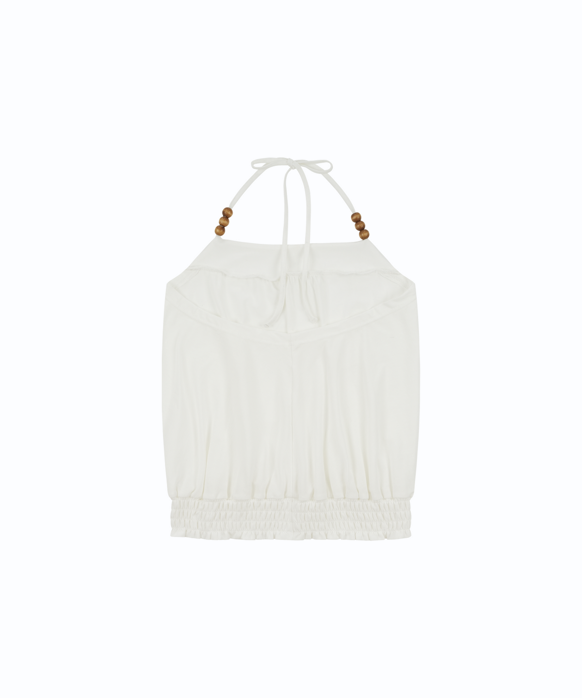 카시코(KASHIKO) Beadwork Halter Top White