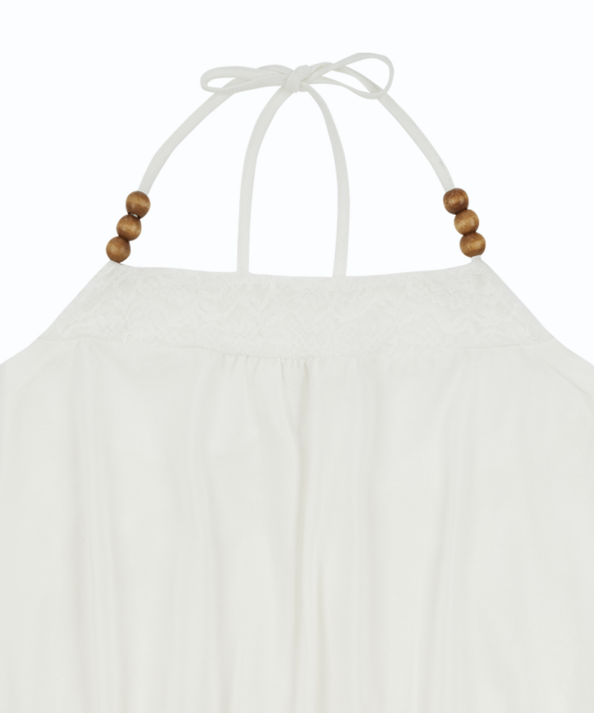 카시코(KASHIKO) Beadwork Halter Top White