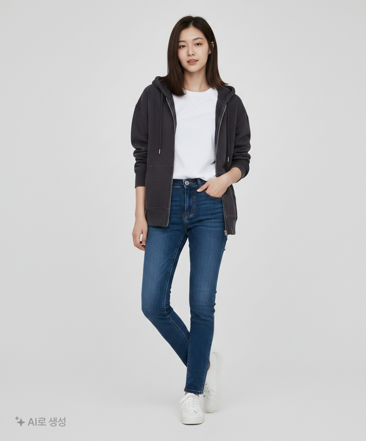 스파오(SPAO) 후드 집업 S