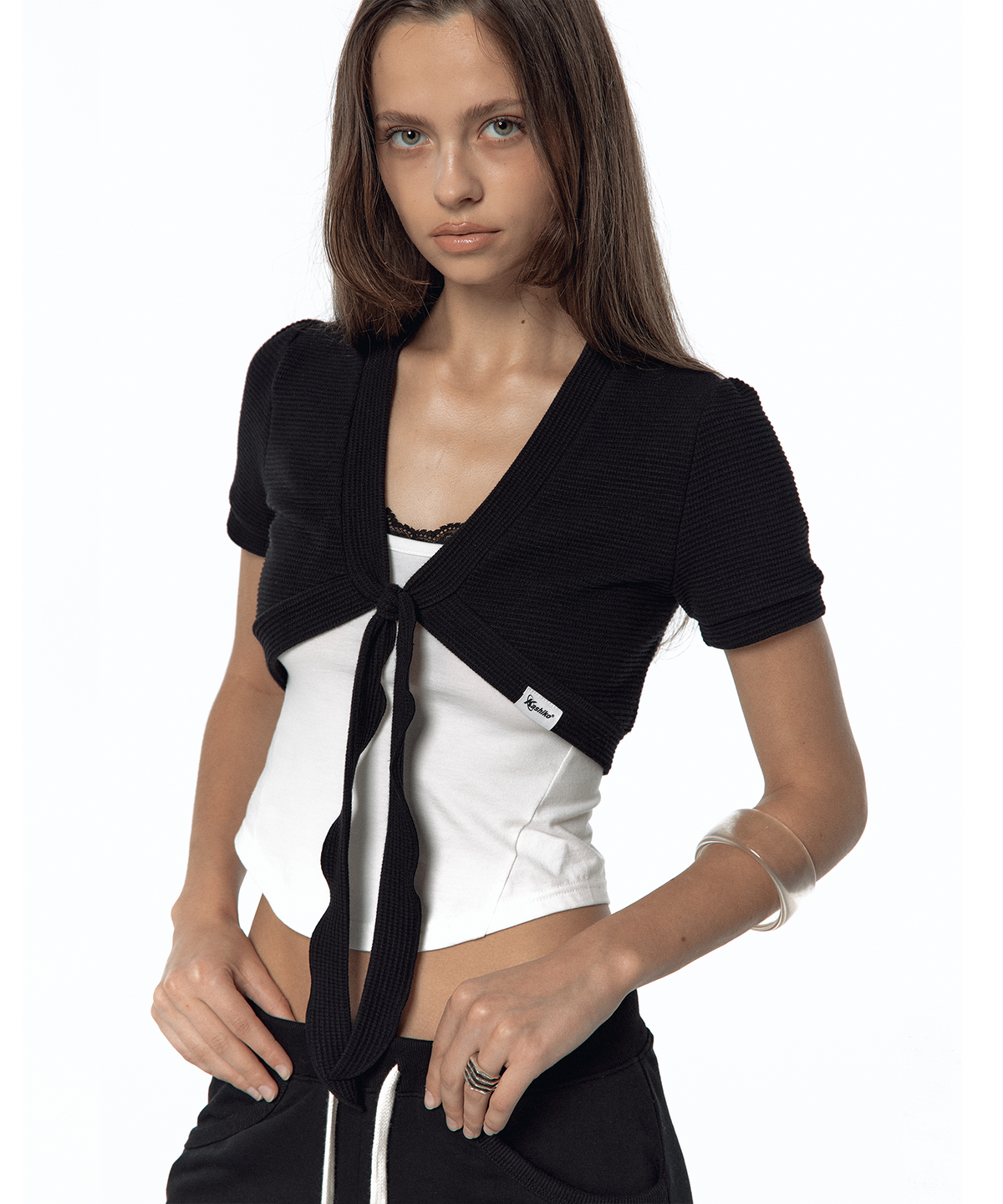 카시코(KASHIKO) Front Tie Short Bolero