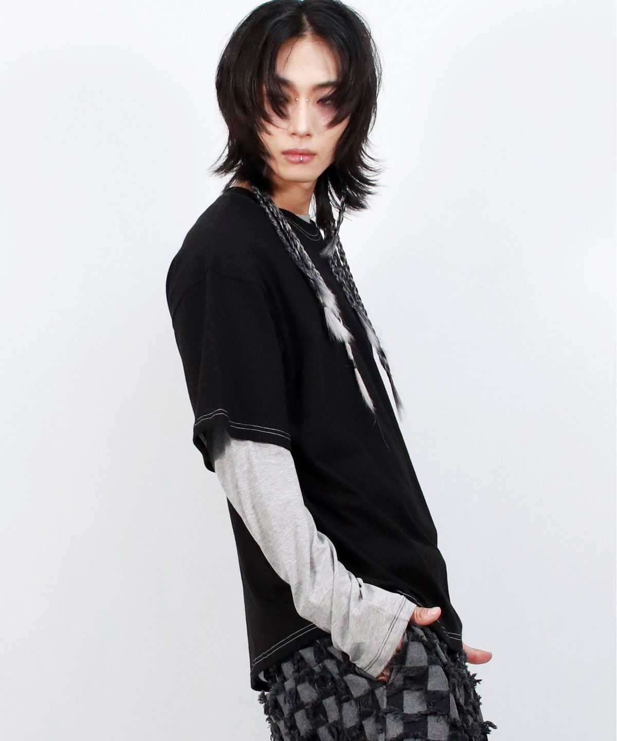 드마크(DEMARC) M OUTSTITCH BOXY SHORT SLEEVE TEE - Black