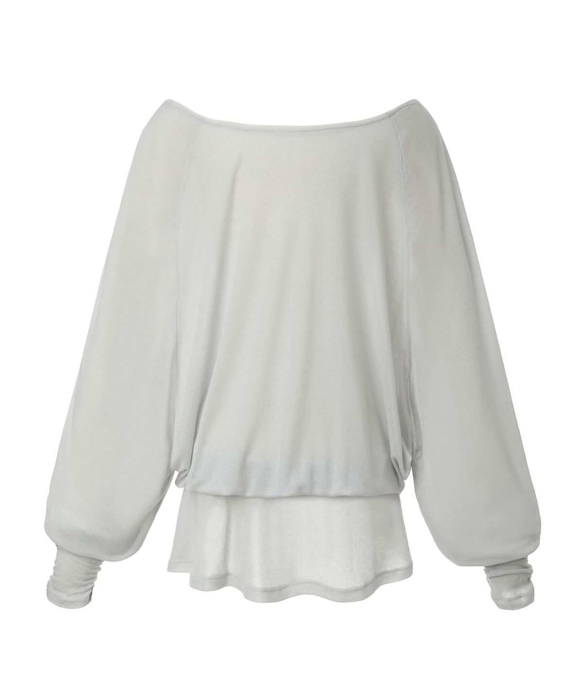 미레코(MIRECO) SHEER OFF-SHOULDER SLEEVE CLOUD GREY