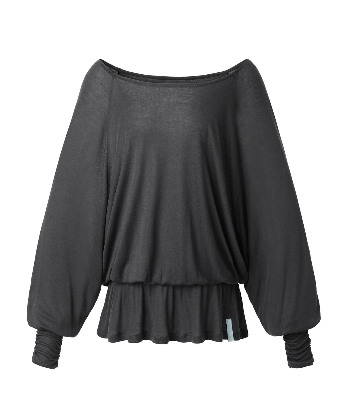 미레코(MIRECO) SHEER OFF-SHOULDER SLEEVE CHARCOAL