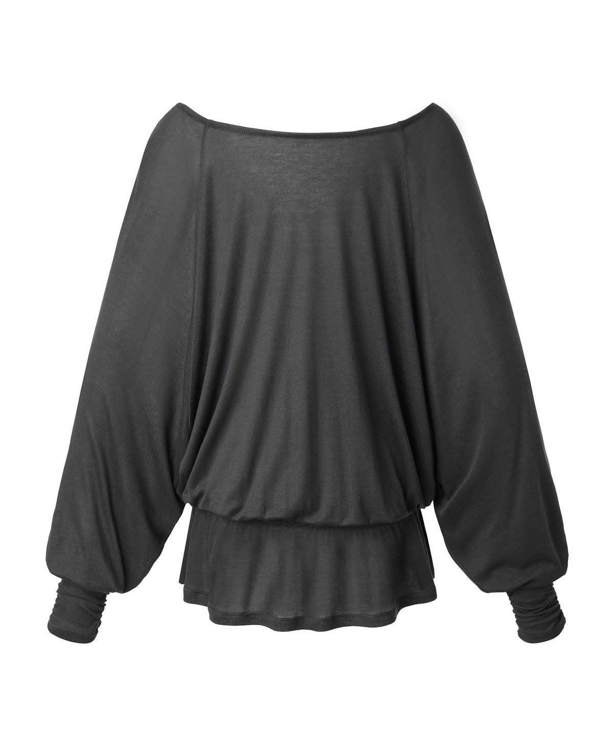미레코(MIRECO) SHEER OFF-SHOULDER SLEEVE CHARCOAL