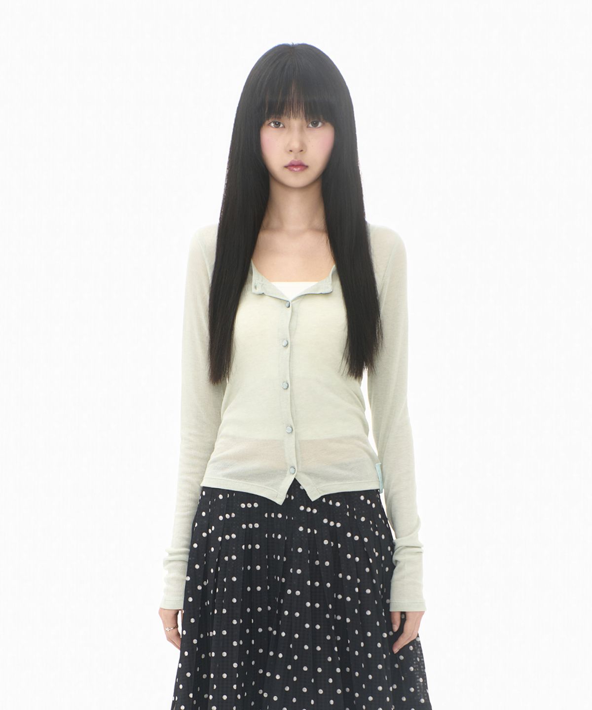 미레코(MIRECO) SOFT WOOL SCOOP NECK CD PISTACHIO