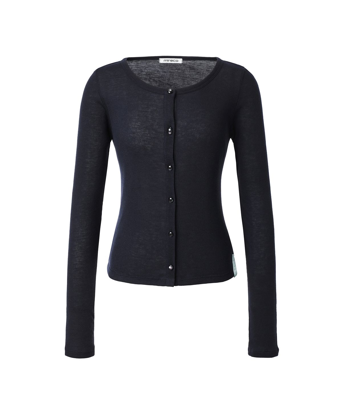 미레코(MIRECO) SOFT WOOL SCOOP NECK CD NAVY