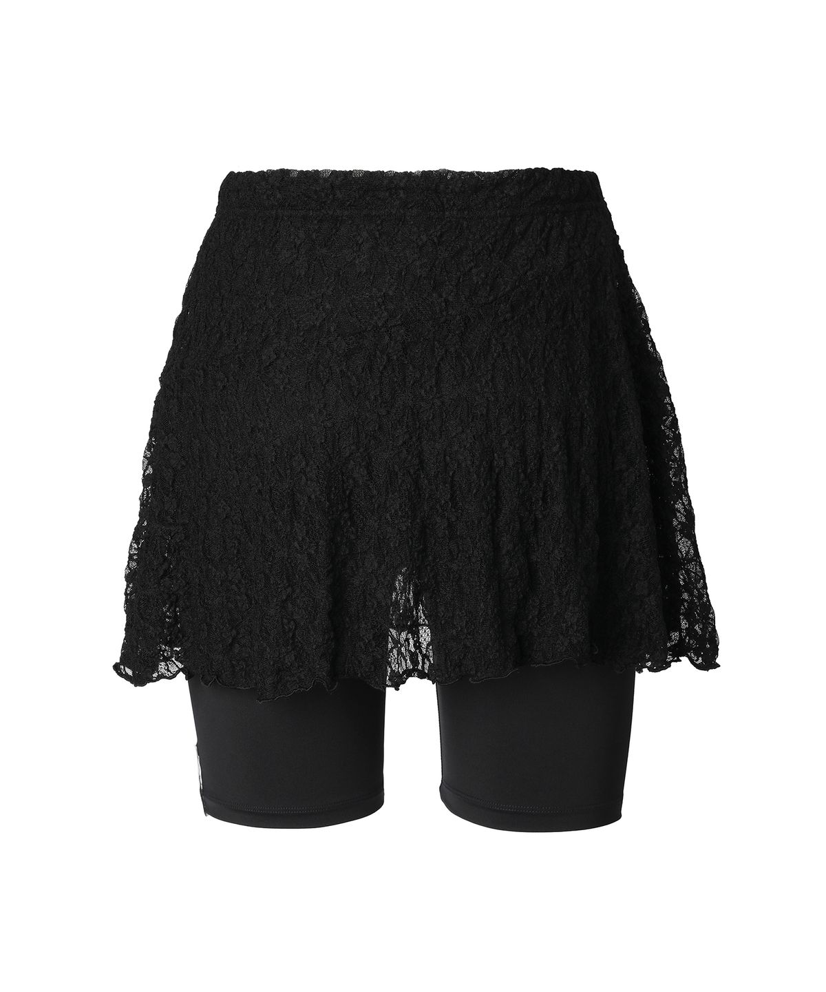 미레코(MIRECO) LACE LAYER WRAP SKORT BLACK
