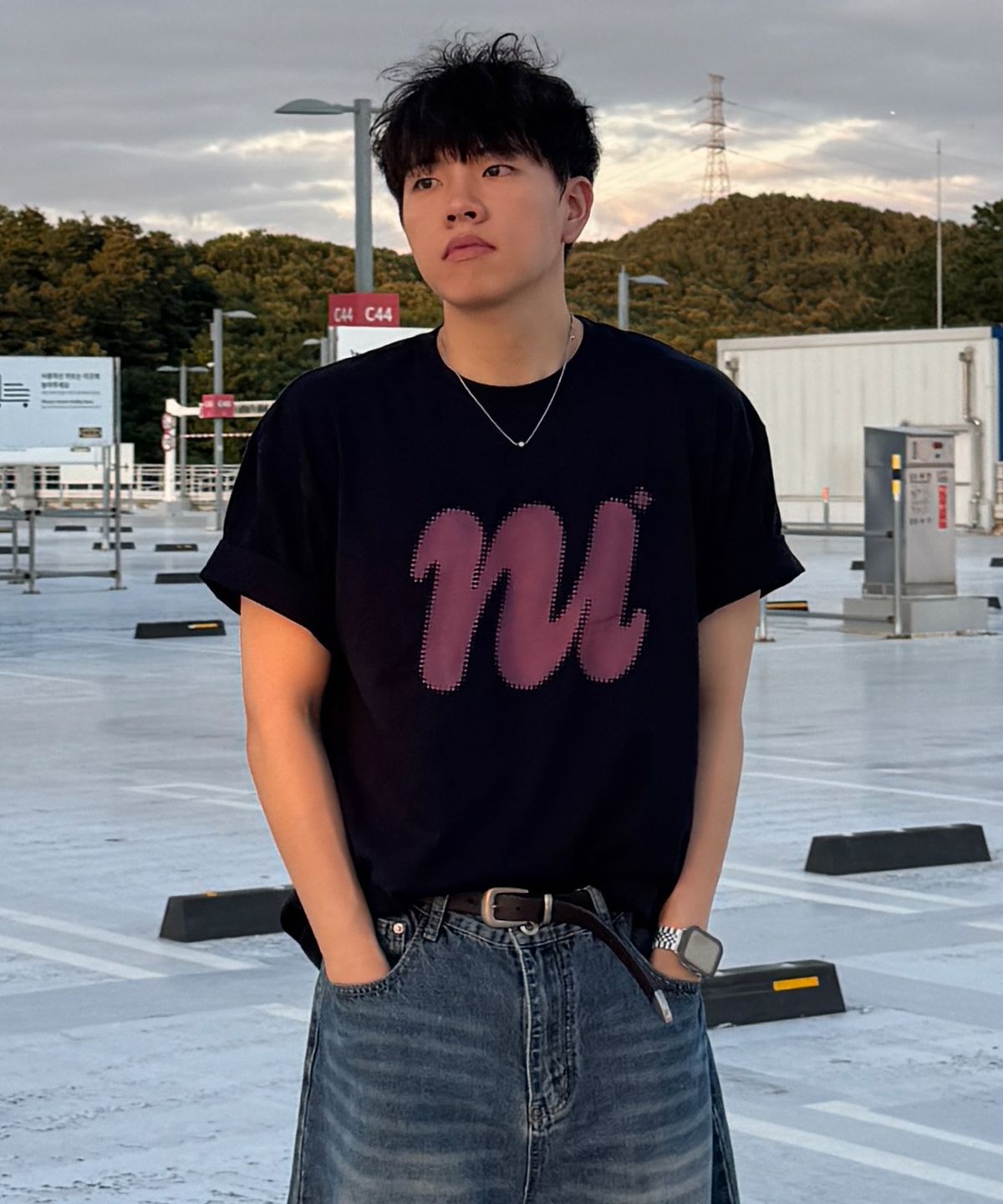 낫유즈얼(NOTUSUAL) [나염선택가능] nu하프톤심볼즈 오버핏 반팔티 4color